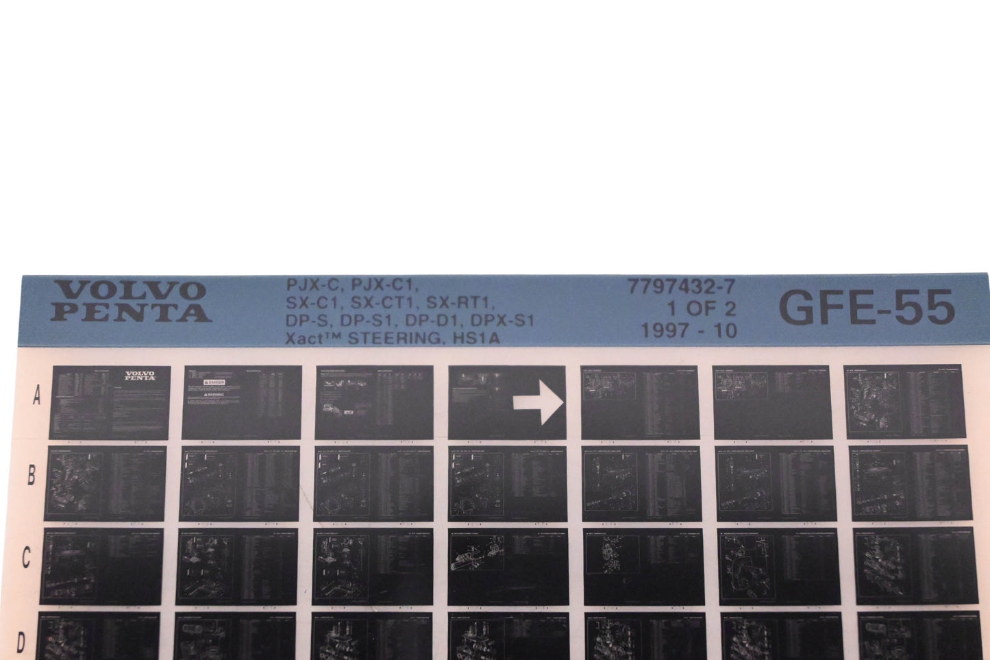 Volvo Penta 7797432-7 1997 Parts Catalog Microfiche Lot of 2 NOS