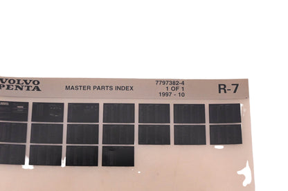 Volvo Penta 7797382-4 1997 Master Parts Index Microfiche NOS