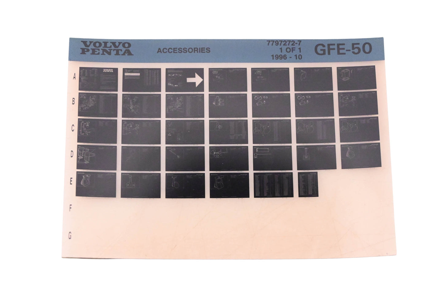 Volvo Penta 7797272-7 1996 Accessories Microfiche NOS