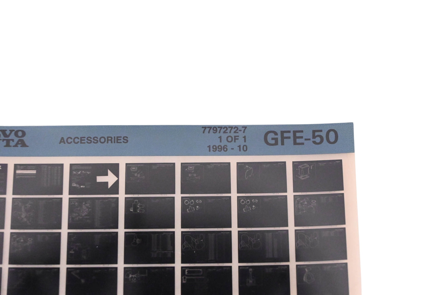 Volvo Penta 7797272-7 1996 Accessories Microfiche NOS