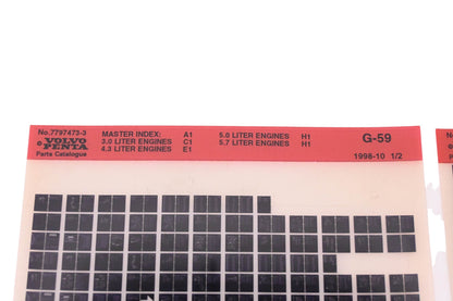 Volvo Penta 7797473-3 1998 Parts Catalog Microfiche Lot of 2 NOS