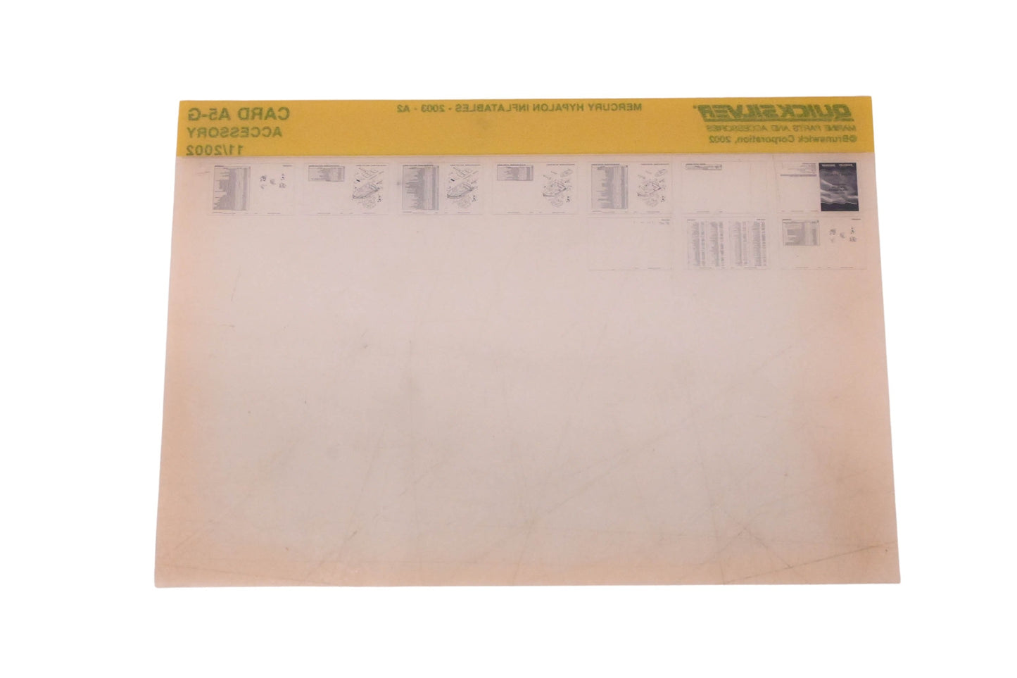 Quicksilver DP024-43 2002 Hypalon Inflatables Parts Catalog Microfiche