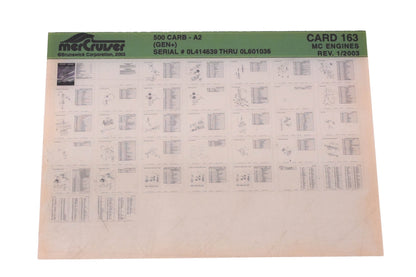 Mercruiser DP024-46 2003 500 Carb Parts Catalog Microfiche