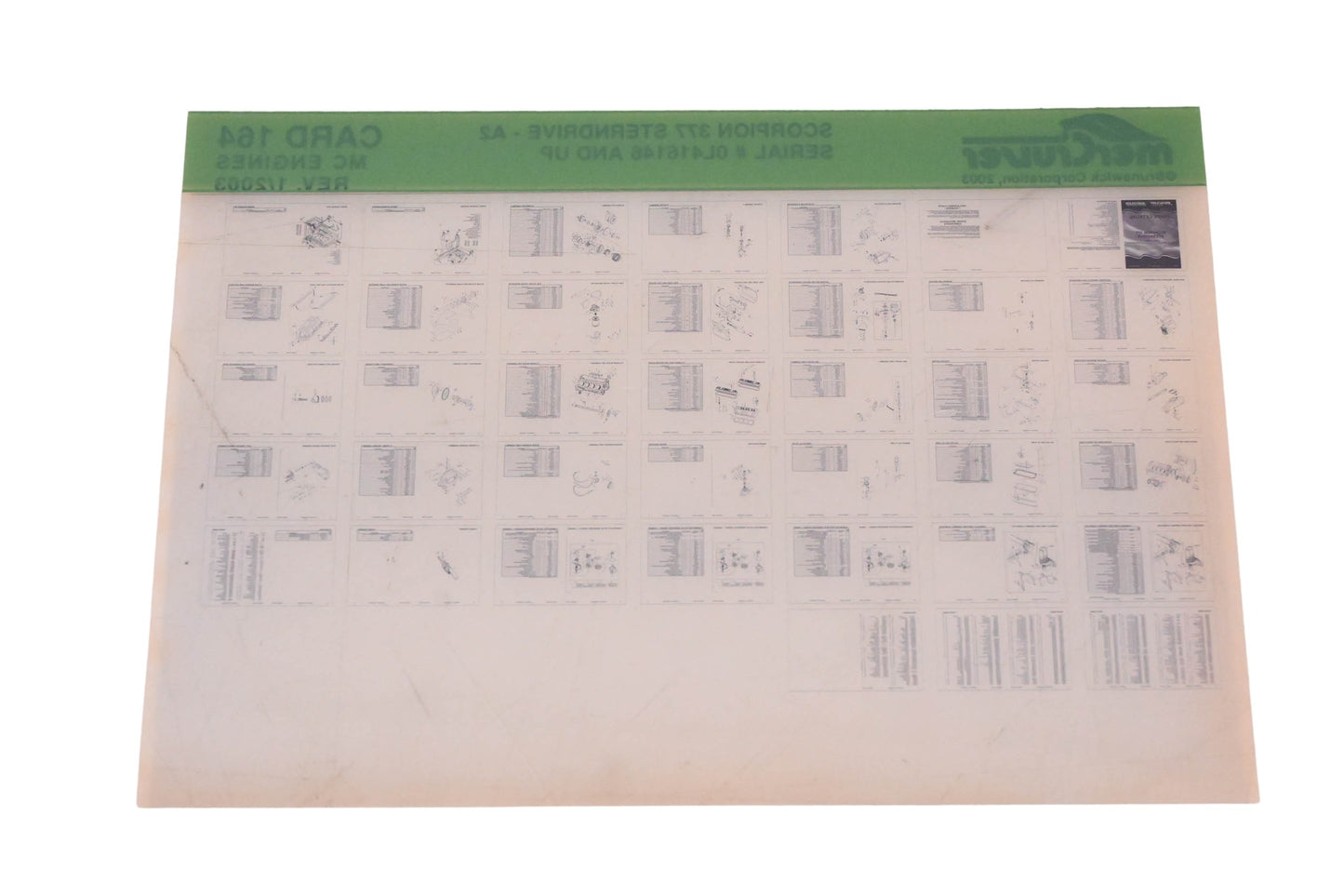 Mercruiser DP024-47 2003 Scorpion 377 Parts Catalog Microfiche