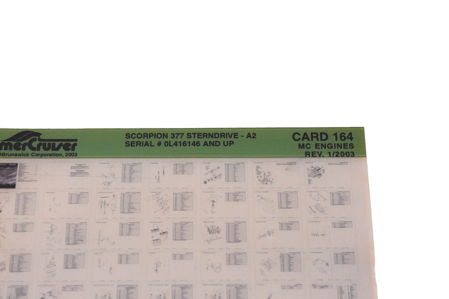 Mercruiser DP024-47 2003 Scorpion 377 Parts Catalog Microfiche