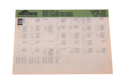 Mercruiser DP024-48 2003 500 Bulldog Parts Catalog Microfiche