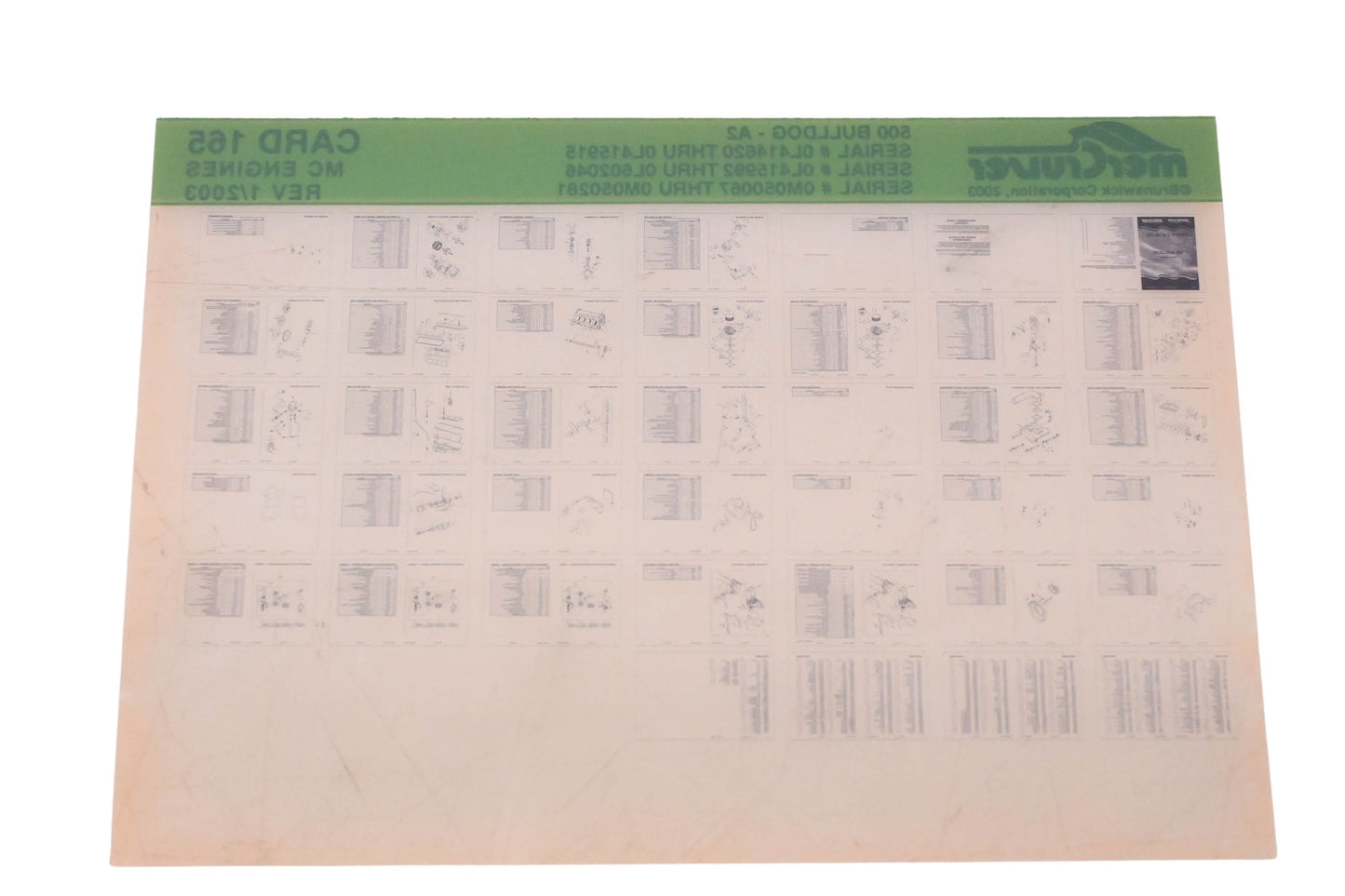 Mercruiser DP024-48 2003 500 Bulldog Parts Catalog Microfiche