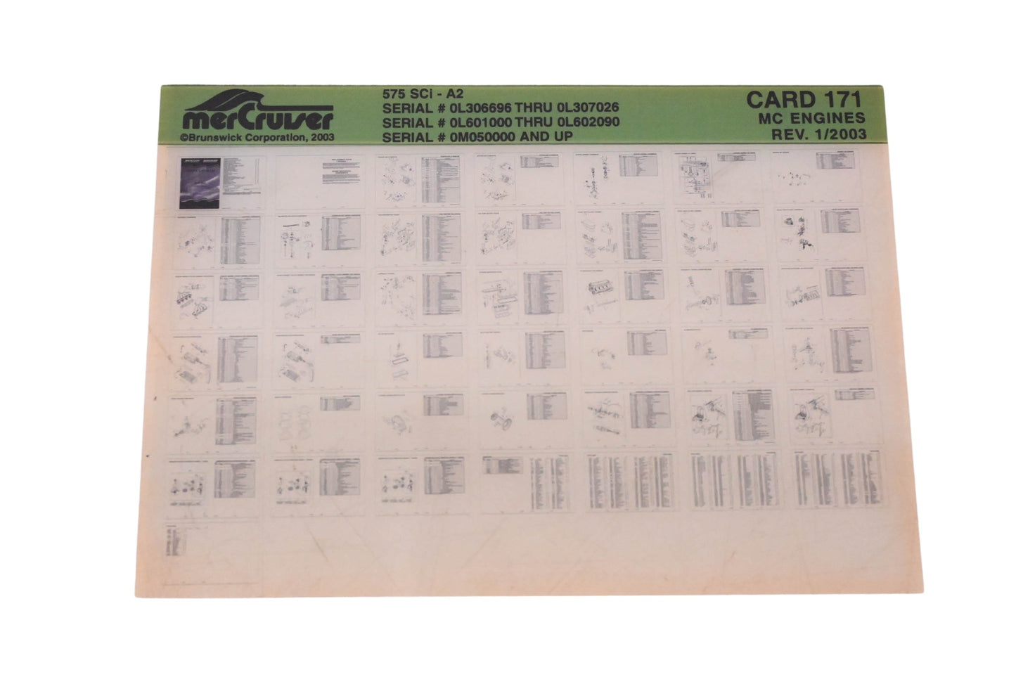 Mercruiser DP024-49 2003 575 Scio Parts Catalog Microfiche