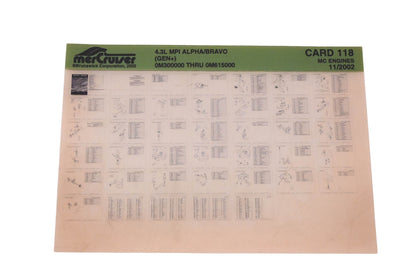 Mercruiser DP024-50 2002 4.3L MPI Alpha/Bravo Parts Catalog Microfiche