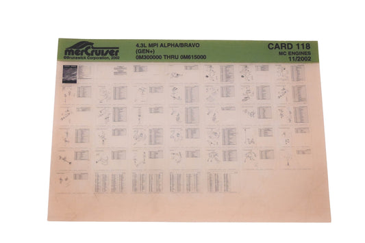 Mercruiser DP024-50 2002 4.3L MPI Alpha/Bravo Parts Catalog Microfiche