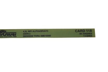 Mercruiser DP024-50 2002 4.3L MPI Alpha/Bravo Parts Catalog Microfiche
