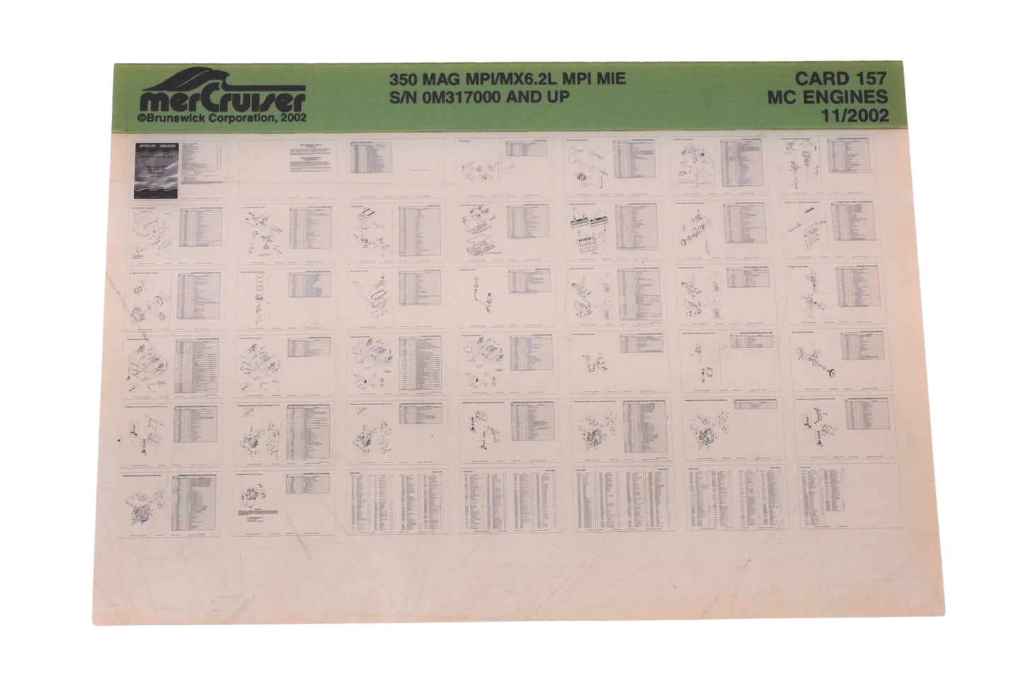 Mercruiser DP024-51 2002 350 MAG Parts Catalog Microfiche