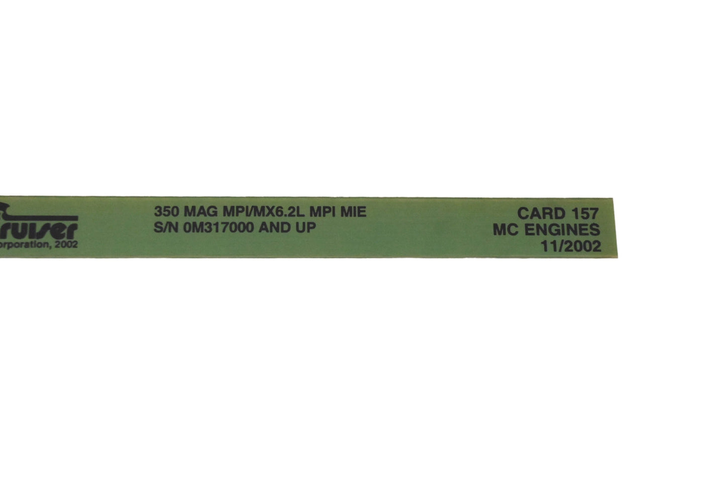 Mercruiser DP024-51 2002 350 MAG Parts Catalog Microfiche