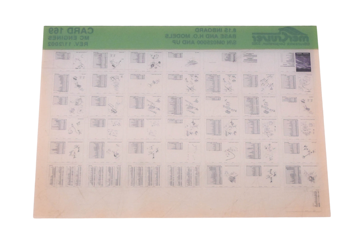 Mercruiser DP024-53 2002 8.1S Inboard Parts Catalog Microfiche
