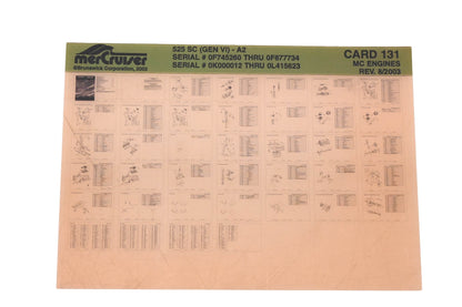 Mercruiser DP024-54 2003 525 SC (GEN VI) Parts Catalog Microfiche