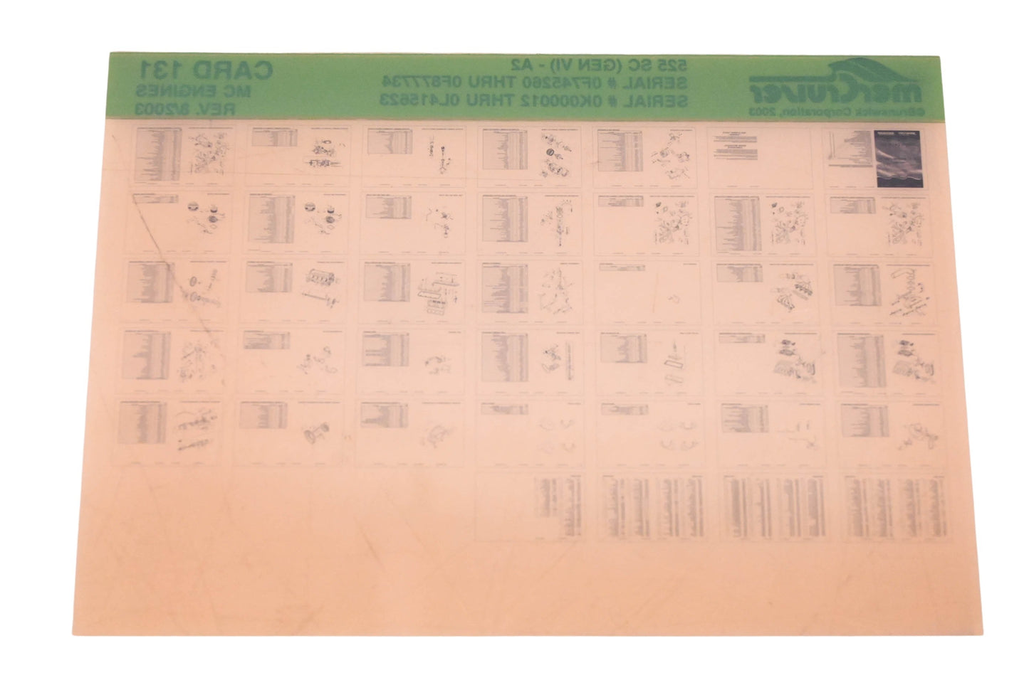 Mercruiser DP024-54 2003 525 SC (GEN VI) Parts Catalog Microfiche