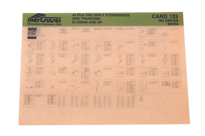 Mercruiser DP024-55 2003 Alpha One Gen II Parts Catalog Microfiche