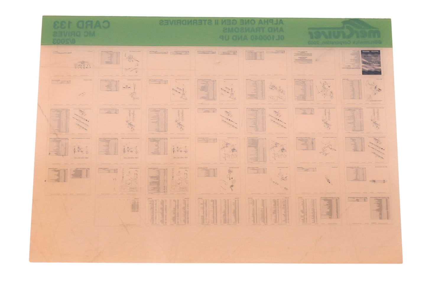 Mercruiser DP024-55 2003 Alpha One Gen II Parts Catalog Microfiche