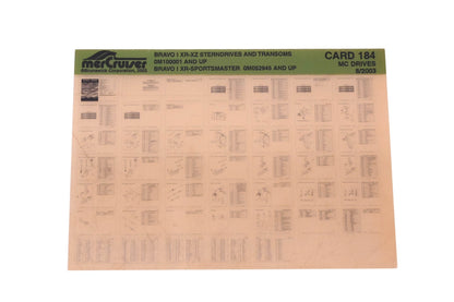 Mercruiser DP024-58 2003 Bravo I XR-XZ Parts Catalog Microfiche