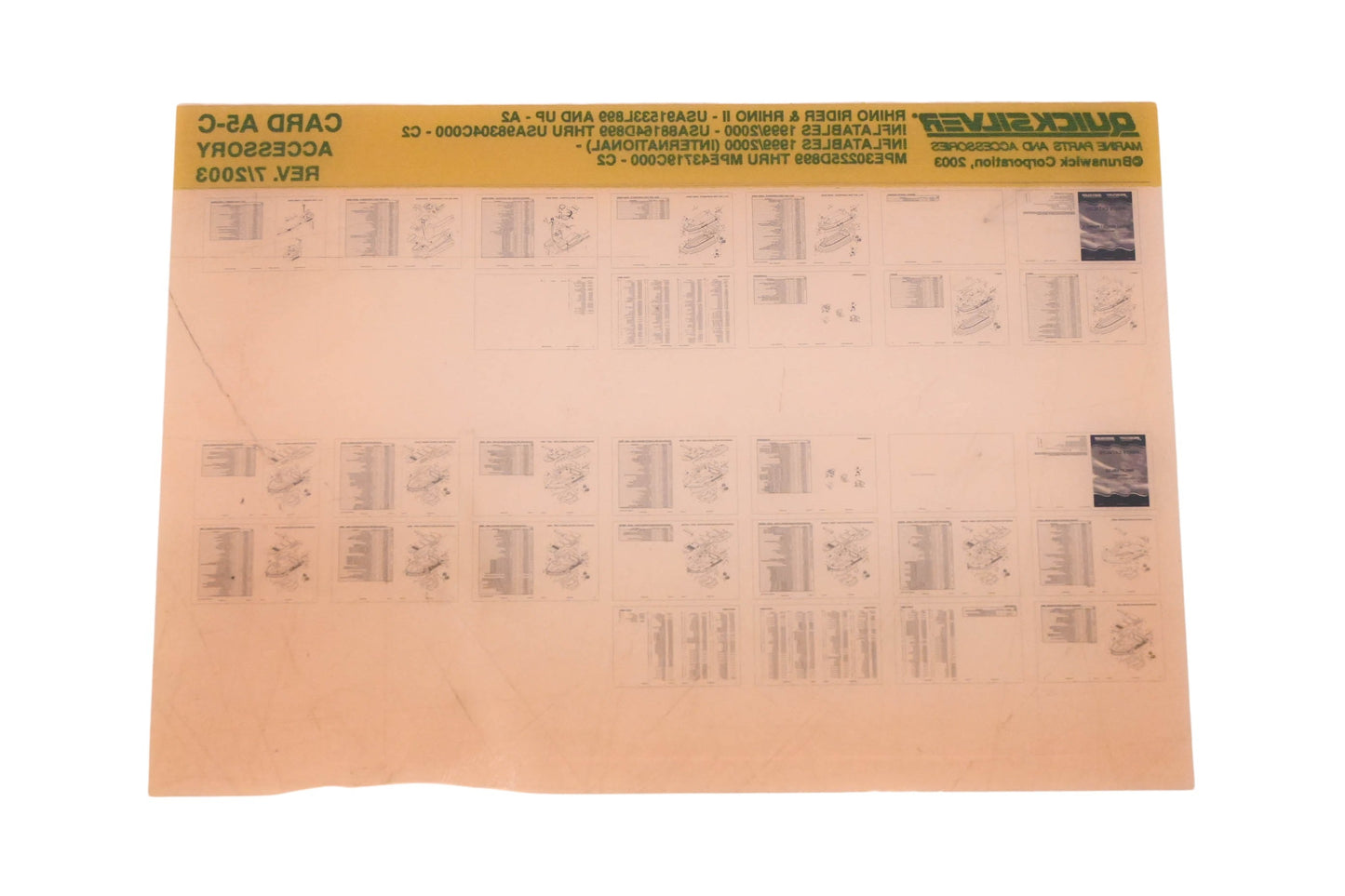 Quicksilver DP024-59 2003 Rhino Rider & Rhino II Parts Catalog Microfiche