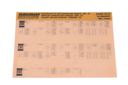 Quicksilver DP024-60 2003 Quicksilver PVC & Duratex Inflatables Parts Catalog Microfiche