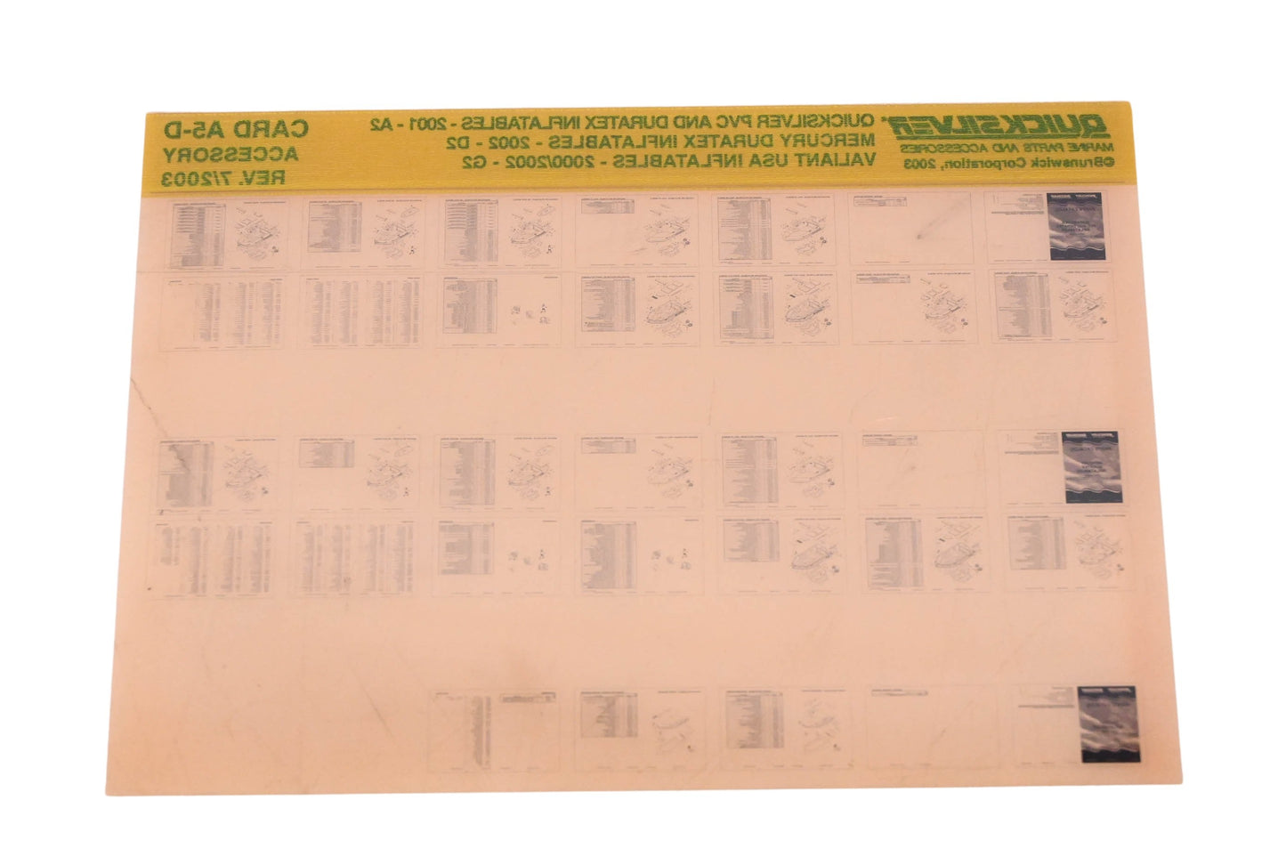 Quicksilver DP024-60 2003 Quicksilver PVC & Duratex Inflatables Parts Catalog Microfiche