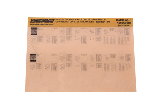 Quicksilver DP024-61 2003 Mercury Duratex Inflatables Parts Catalog Microfiche