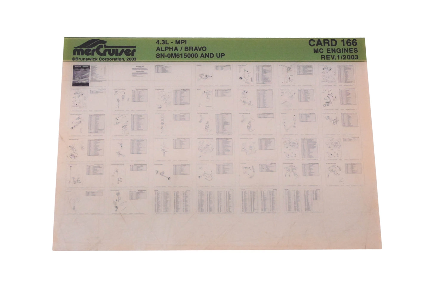 Mercruiser DP024-64 4.3L-MPI Parts Catalog Microfiche