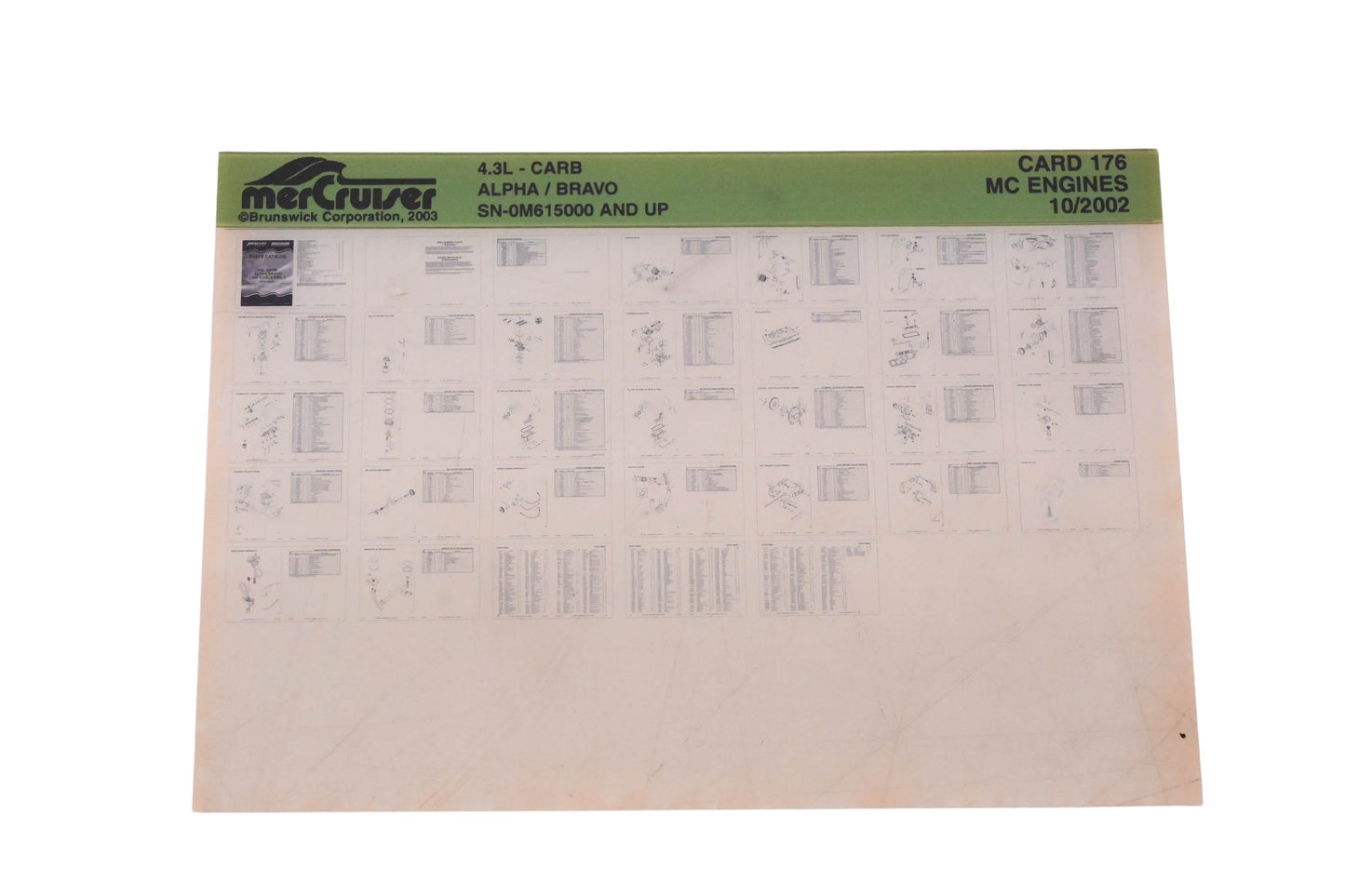 Mercruiser DP024-65 4.3L- Carb Parts Catalog Microfiche