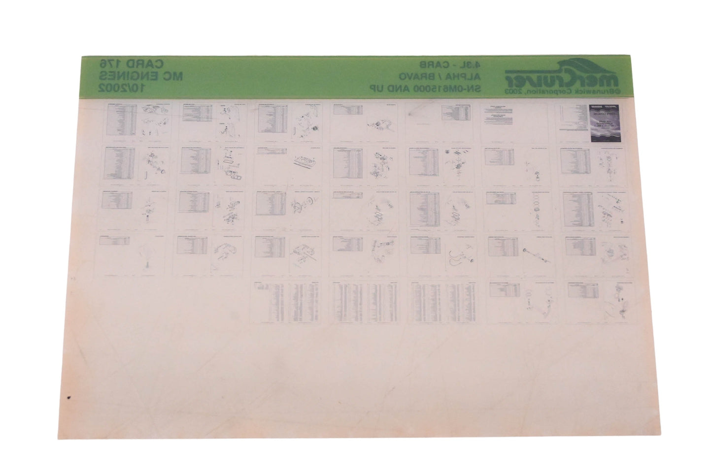 Mercruiser DP024-65 4.3L- Carb Parts Catalog Microfiche