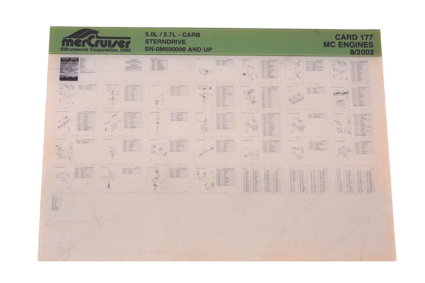 Mercruiser DP024-66 5.0L/5.7L- Carb Parts Catalog Microfiche