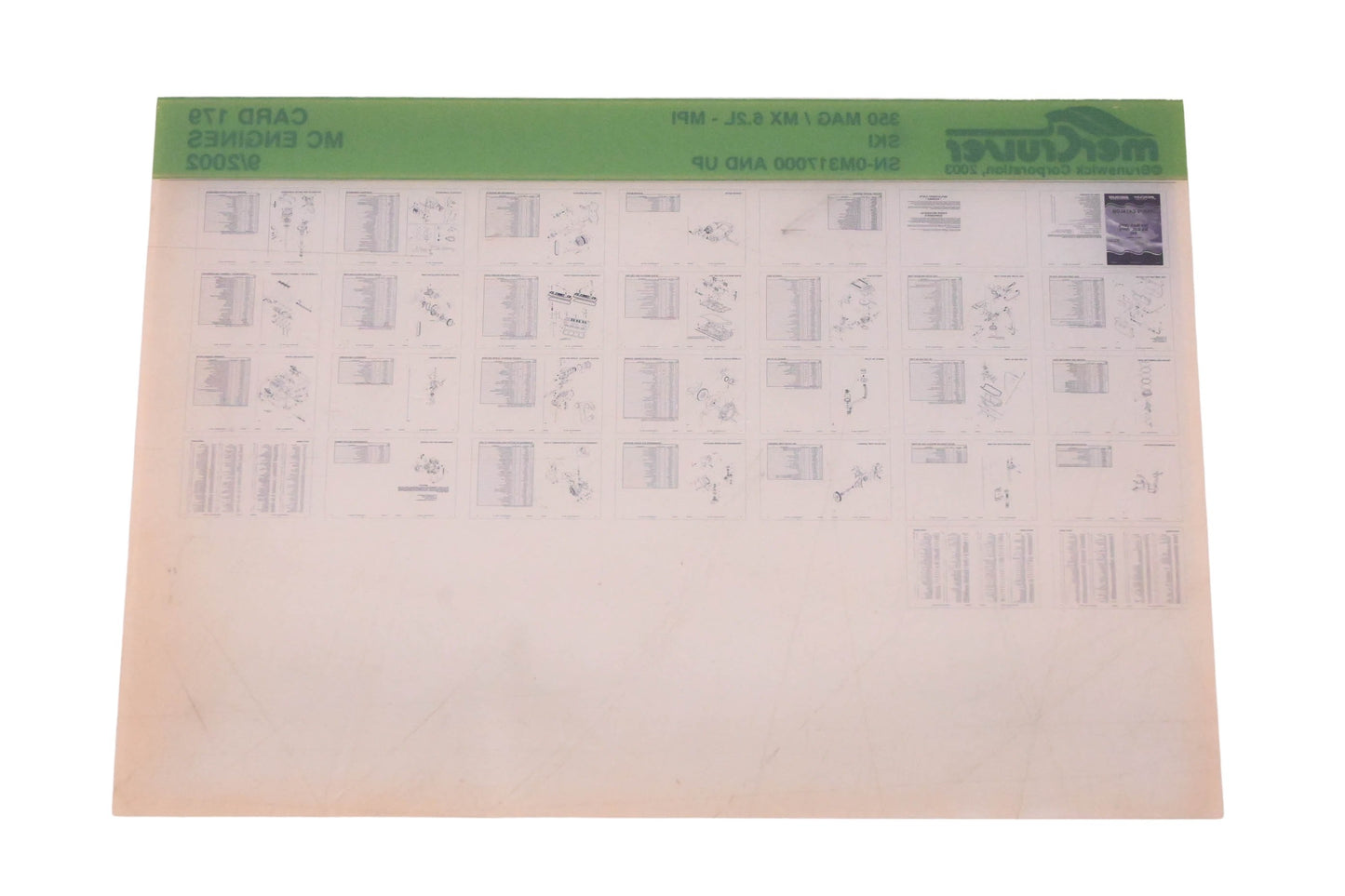 Mercruiser DP024-68 350 MAG/ MX 6.2L Parts Catalog Microfiche