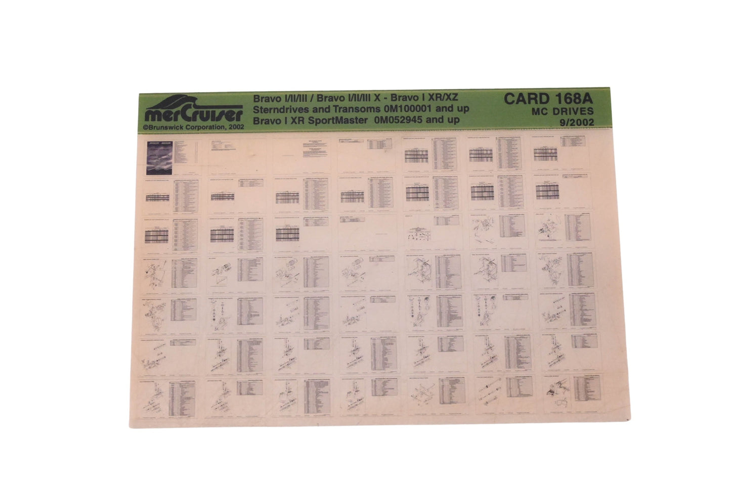 Mercruiser DP024-71 2002 Bravo Sportsmaster Parts Catalog Microfiche