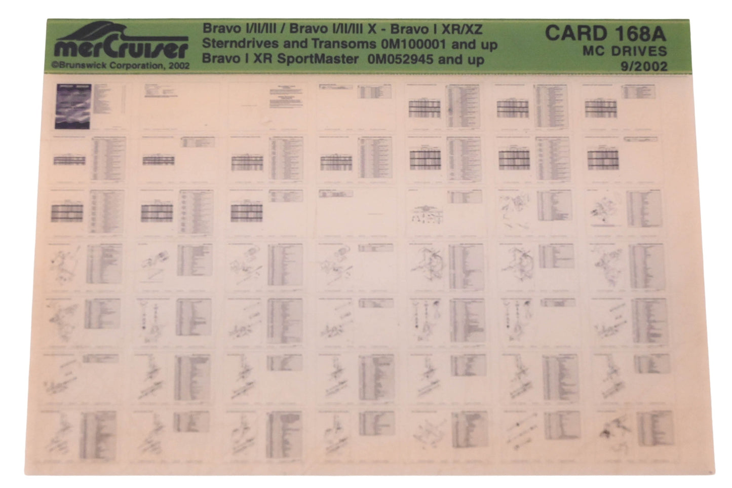 Mercruiser DP024-71 2002 Bravo Sportsmaster Parts Catalog Microfiche