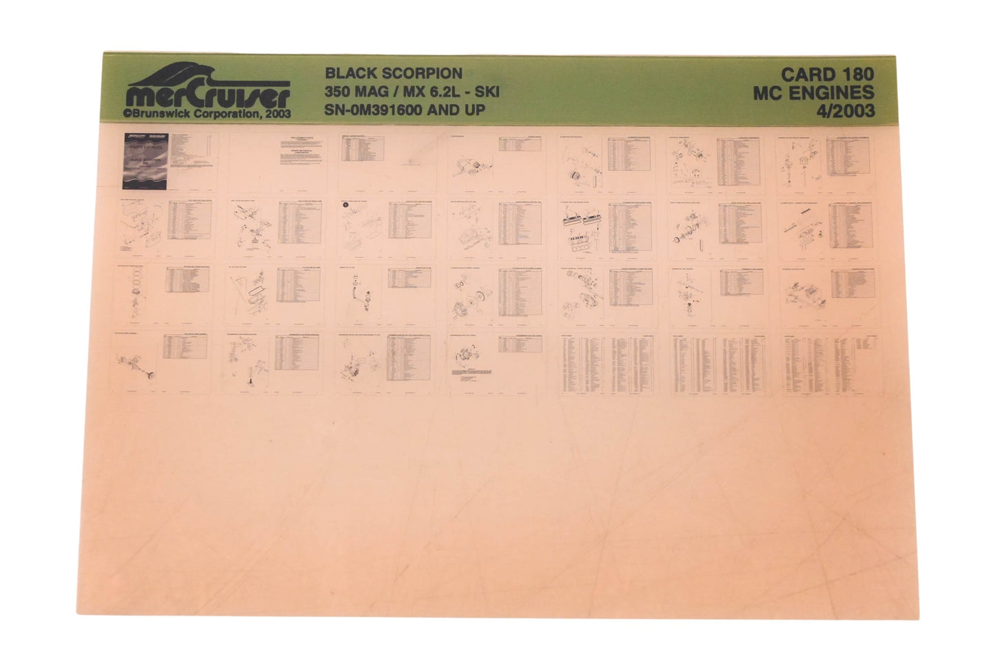 Mercruiser DP024-73 Black Scorpion Parts Catalog Microfiche
