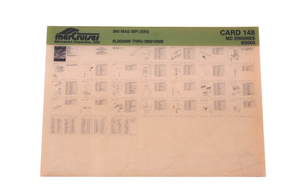 Mercruiser DP024-74 350 MAG MPI (SKI) Parts Catalog Microfiche