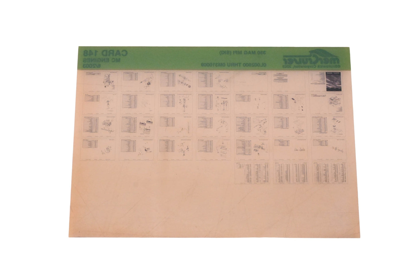 Mercruiser DP024-74 350 MAG MPI (SKI) Parts Catalog Microfiche