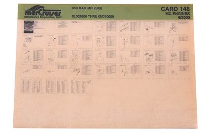 Mercruiser DP024-74 350 MAG MPI (SKI) Parts Catalog Microfiche