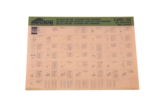 Mercruiser DP024-75 2003 350 MAG MPI MIE Parts Catalog Microfiche