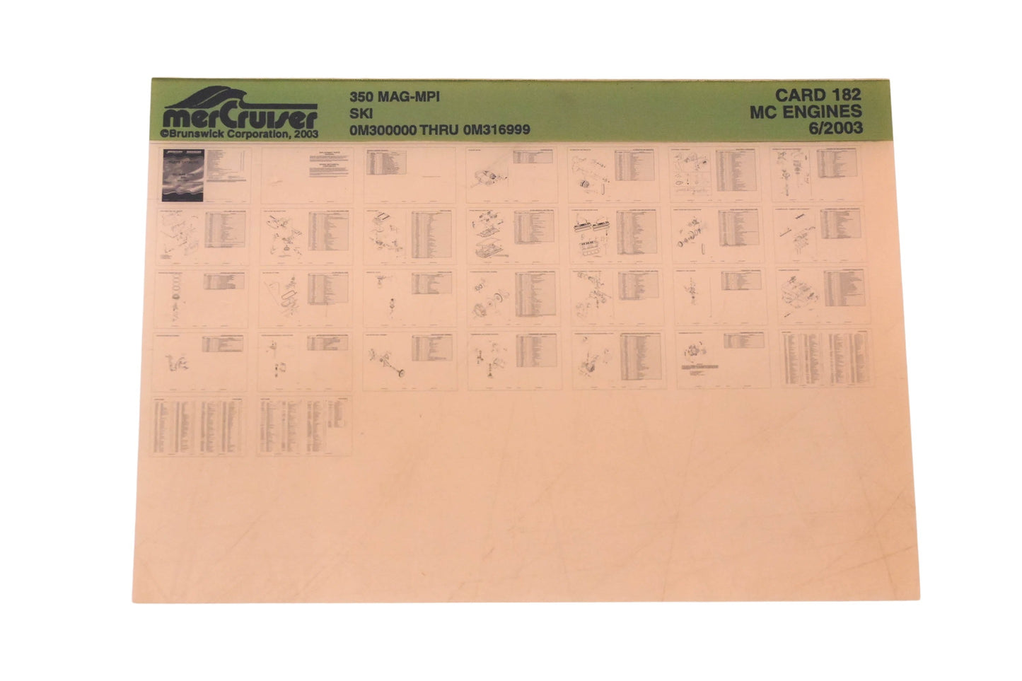 Mercruiser DP024-76 2003 350 MAG MPI Parts Catalog Microfiche