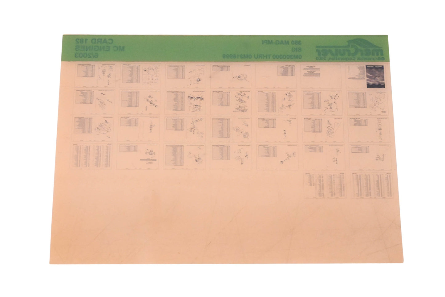 Mercruiser DP024-76 2003 350 MAG MPI Parts Catalog Microfiche