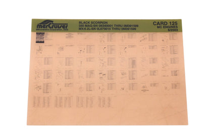Mercruiser DP024-77 2003 Black Scorpion Parts Catalog Microfiche