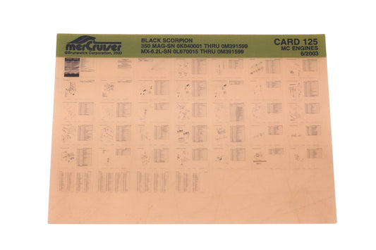 Mercruiser DP024-77 2003 Black Scorpion Parts Catalog Microfiche