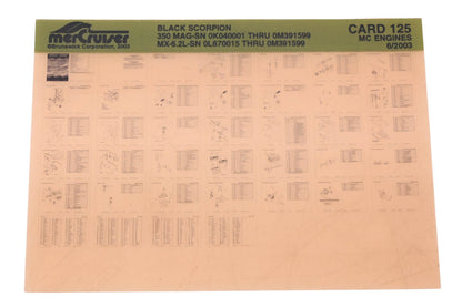 Mercruiser DP024-77 2003 Black Scorpion Parts Catalog Microfiche