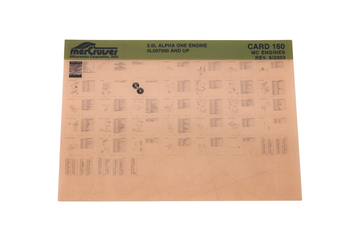 Mercruiser DP024-78 2003 3.0L Alpha One Engine Parts Catalog Microfiche