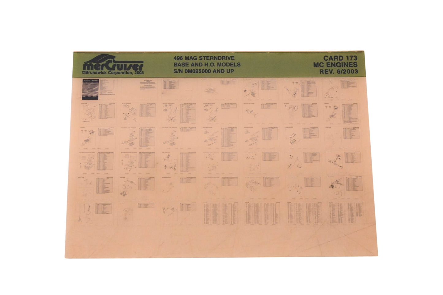 Mercruiser DP024-79 2003 496 MAG Sterndrive Parts Catalog Microfiche