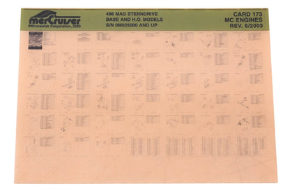 Mercruiser DP024-79 2003 496 MAG Sterndrive Parts Catalog Microfiche