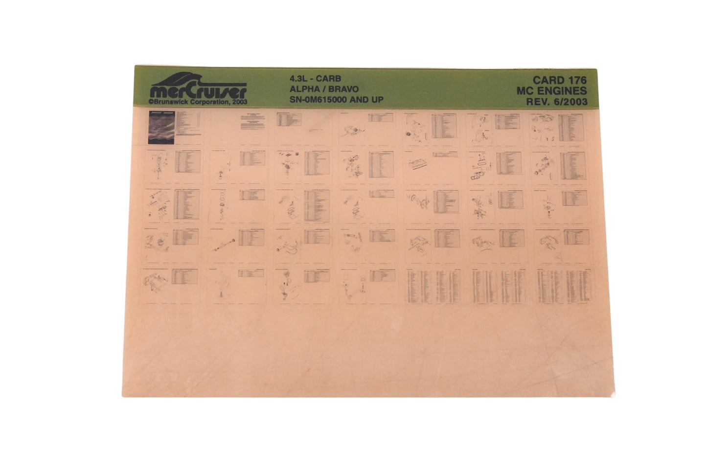 Mercruiser DP024-80 2003 4.3L-Carb Parts Catalog Microfiche