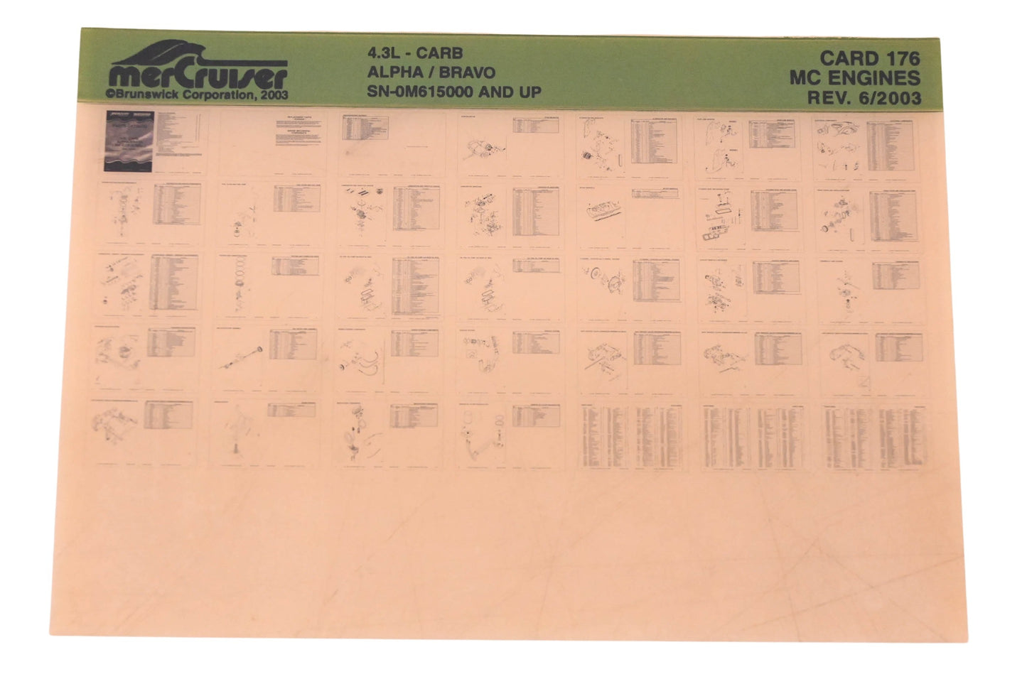 Mercruiser DP024-80 2003 4.3L-Carb Parts Catalog Microfiche