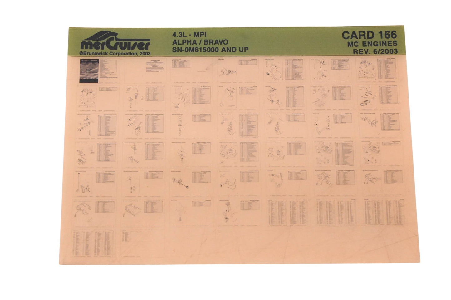 Mercruiser DP024-82 2003 4.3L-MPI Parts Catalog Microfiche